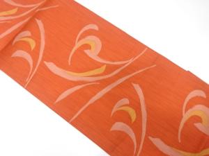 唐草模様織り出し　名古屋帯